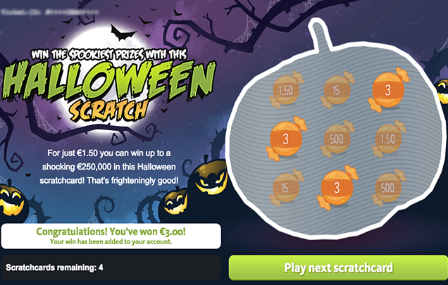 Halloween Scratch from Lottoland Halloween Scratch Instant Win Game