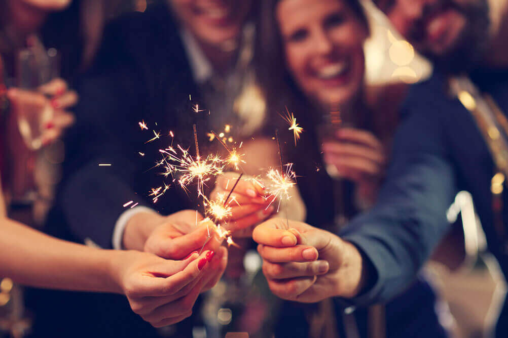 Spanish Christmas Lottery Winner People celebrate the el gordo lottery with sparklers