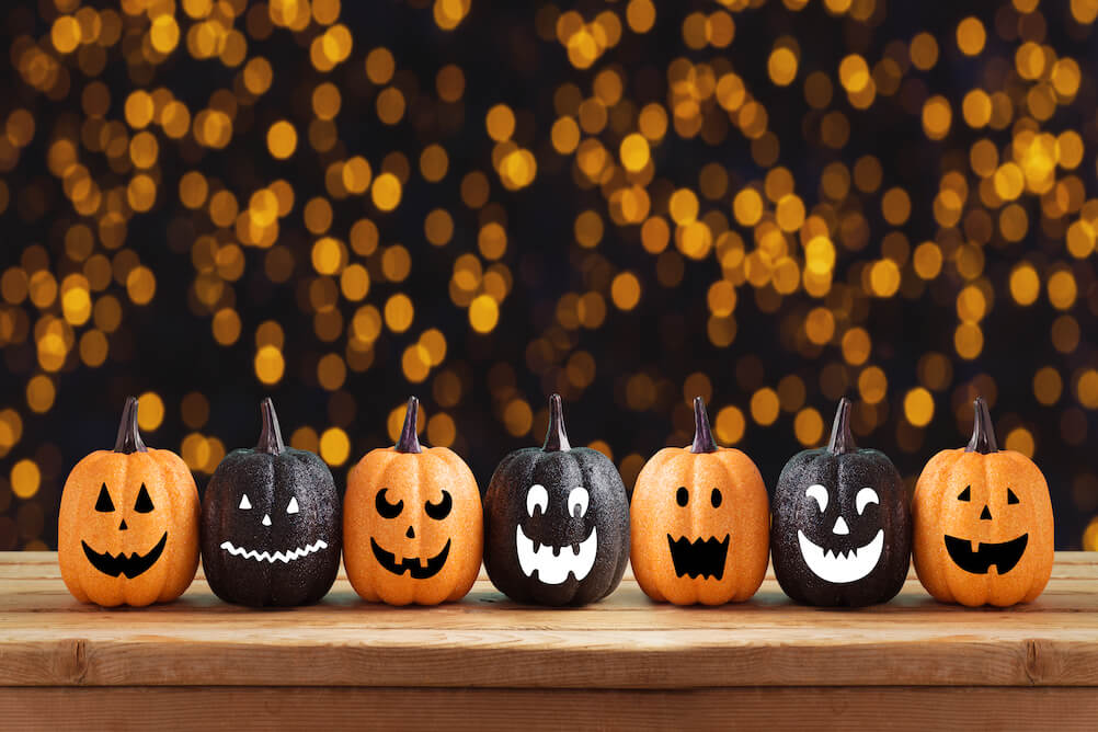 Halloween Slots Pumpkins with different spooky faces