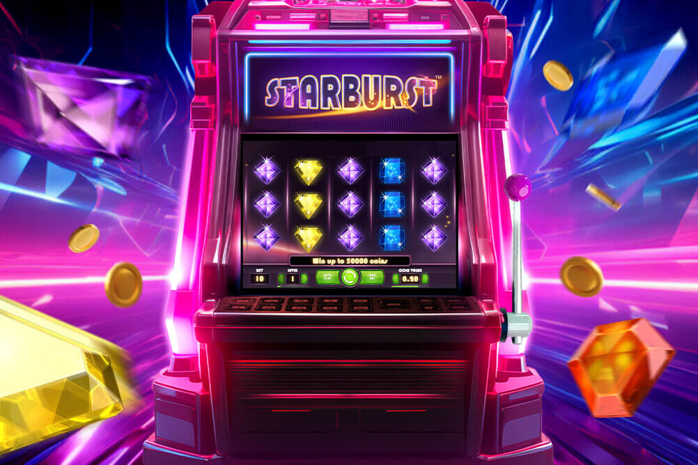 An image showing one of the most popular Space slots, Starburst