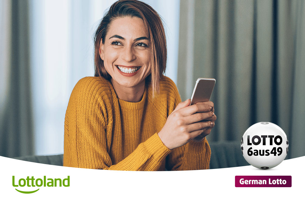 How To Play the German Lotto Happy Woman betting on German Lotto on mobile with Lottoland