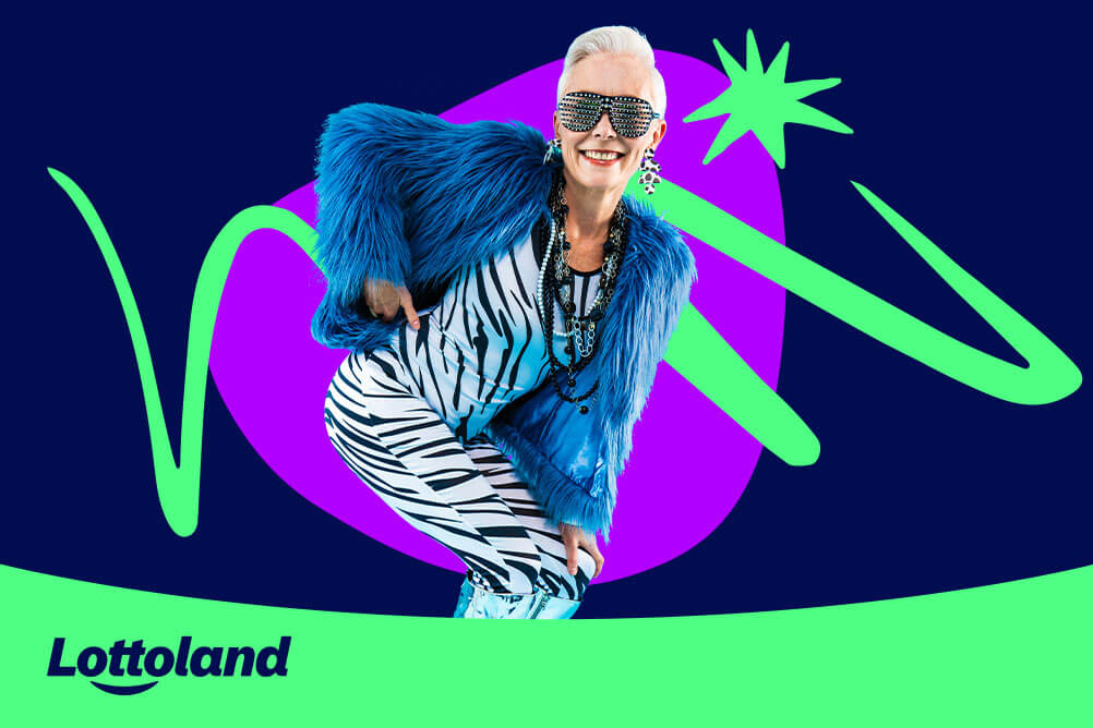 The Richest Fictional Characters Stylish older woman in bold zebra-striped outfit and statement accessories, representing the confidence and flair of the richest fictional characters.
